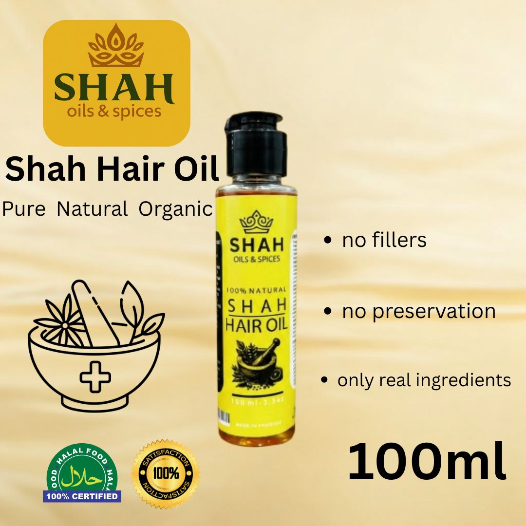 Shah Hair Oil – 100ml | Organic Cold Pressed Hair Oil for Hair Growth & Hair Fall Control