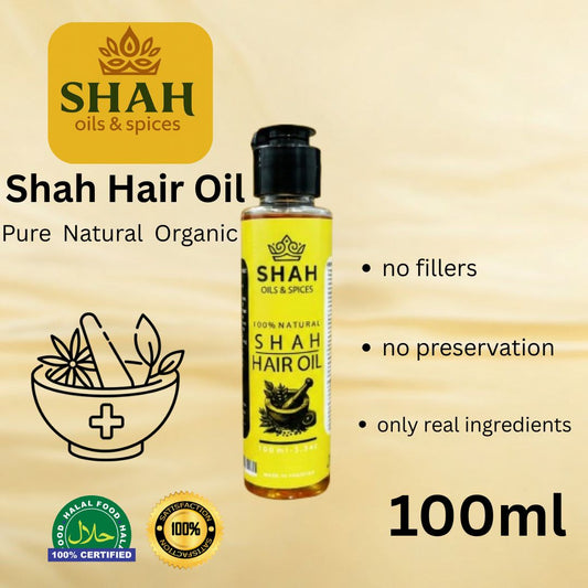 Shah Hair Oil – 100ml | Organic Cold Pressed Hair Oil for Hair Growth & Hair Fall Control