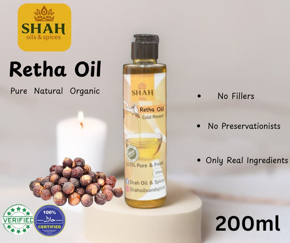 Retha Oil (Soapnut Oil) 50ml,100ml,200ml