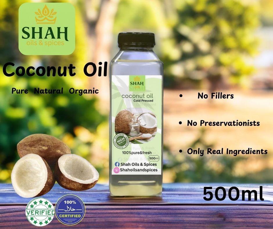 Cold Pressed Coconut Oil (Organic, Freshly Pressed) – Shah Oils | Pure Coconut Oil for Cooking, Hair & Skin